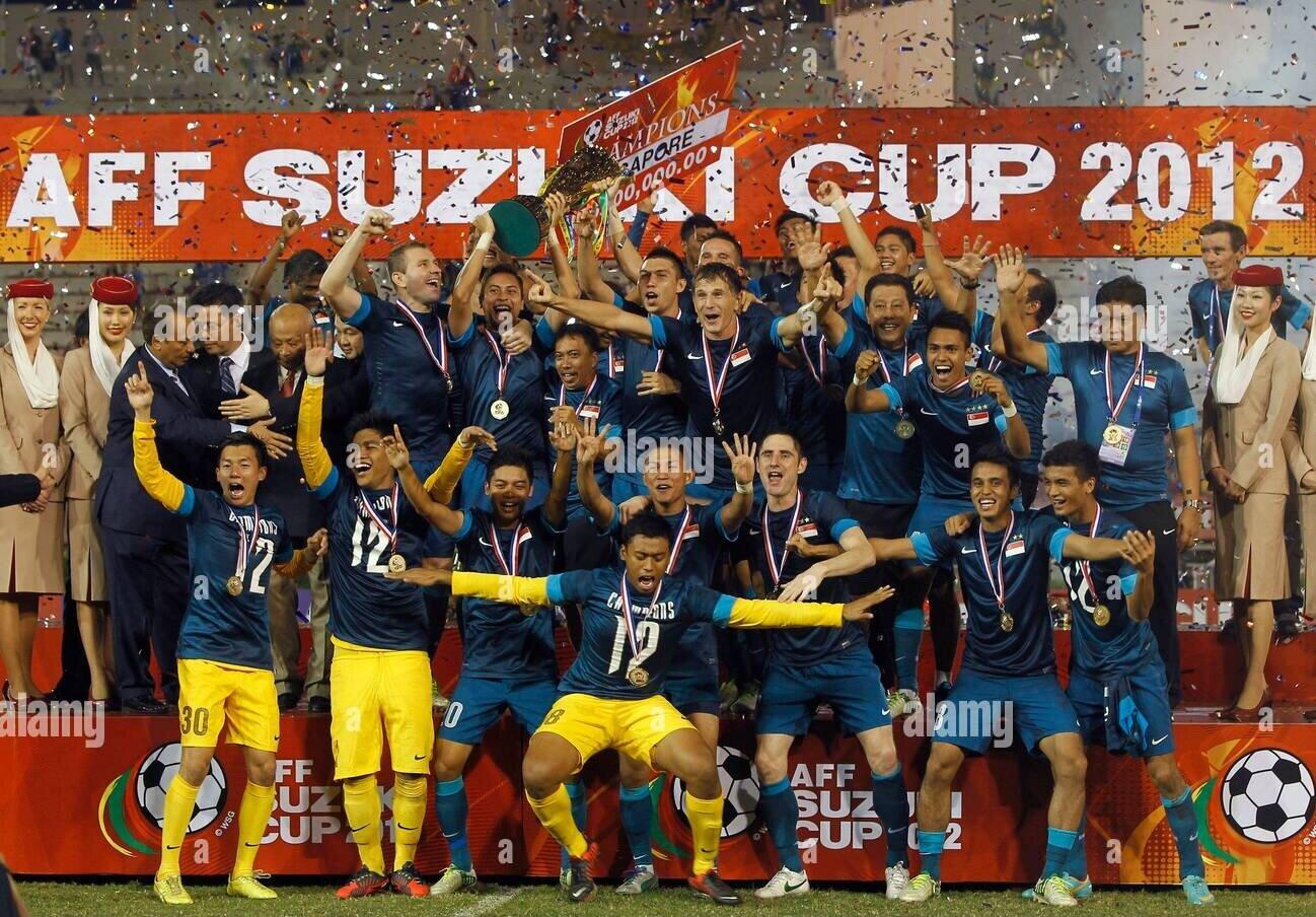 The Lions có lần thứ 4 lên ngôi vô địch tại AFF Cup vào năm 2012 và đó là lần thứ 2 họ đánh bại Thái Lan trong trận chung kết (Ảnh: Internet)