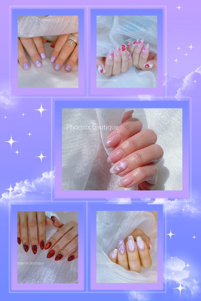 Phoenix Boutique làm nail rất đẹp, màu sơn đa đạng.