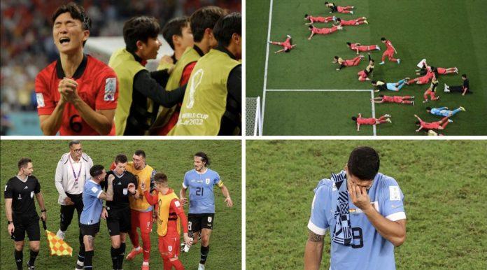 Uruguay chiến thắng nhưng vẫn không đủ để cản bước Hàn Quốc vào vòng 1/8 World Cup 2022 (Ảnh: Internet)