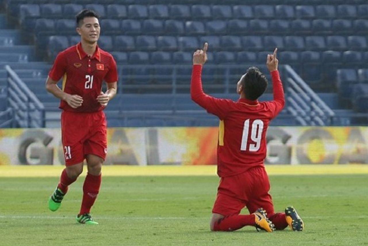 Quang Hải có bàn thắng lịch sử giúp U23 Việt Nam tạo ra địa chấn trước U23 Australia tại Thường Châu 2018 (Ảnh: Internet)