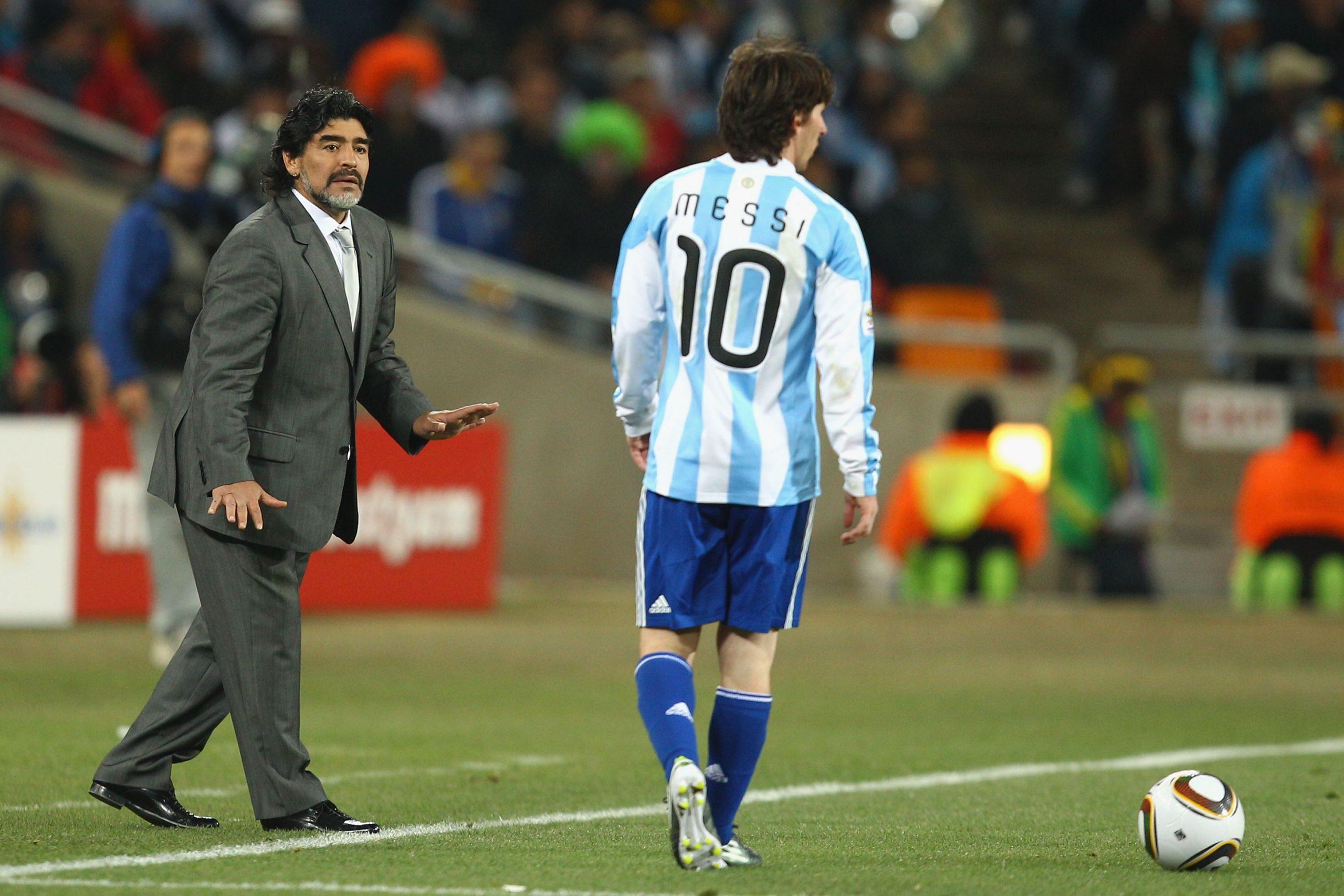 Người dân Argentina đã mơ về World Cup 2010 khi Maradona dẫn dắt Messi tại giải đấu đó (Ảnh: Internet)