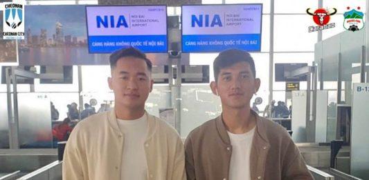 Hai cầu thủ trẻ của HAGL quay về V iệt Nam sau chuỗi 7 ngày thử việc tại CLB Cheon An City