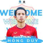 Hậu vệ Nguyễn Phong Hồng Duy chính thức cập bến CLB Nam Định