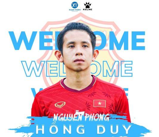 Hậu vệ Nguyễn Phong Hồng Duy chính thức cập bến CLB Nam Định Hậu vệ Nguyễn Phong Hồng Duy chính thức cập bến CLB Nam Định