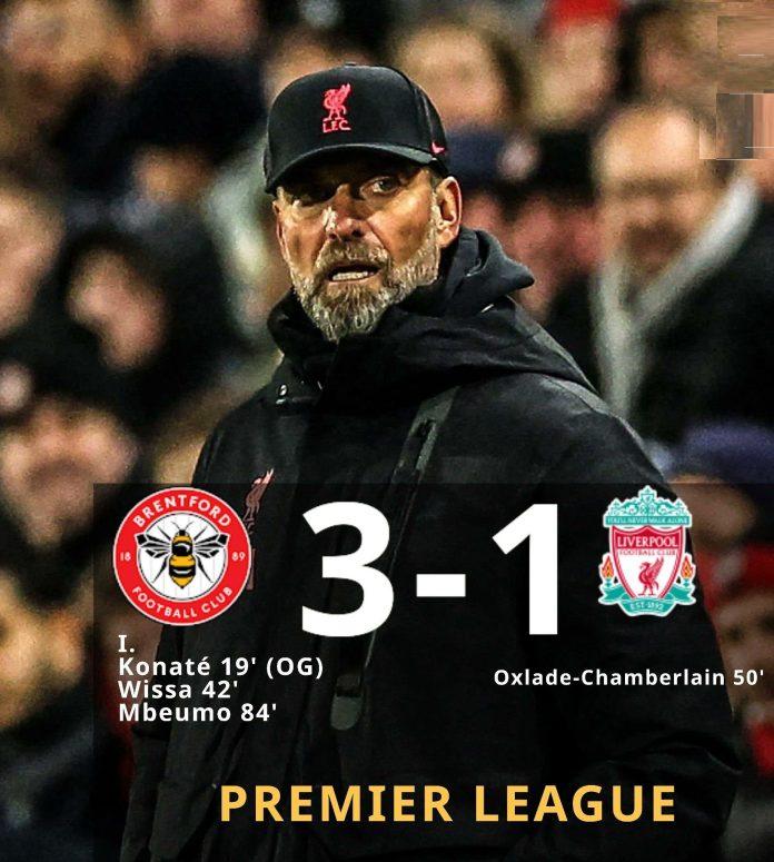 Trận thua khiến Liverpool gặp khó trong hành trình chen chân vào top 4 Premier League năm nay (Ảnh: Internet)