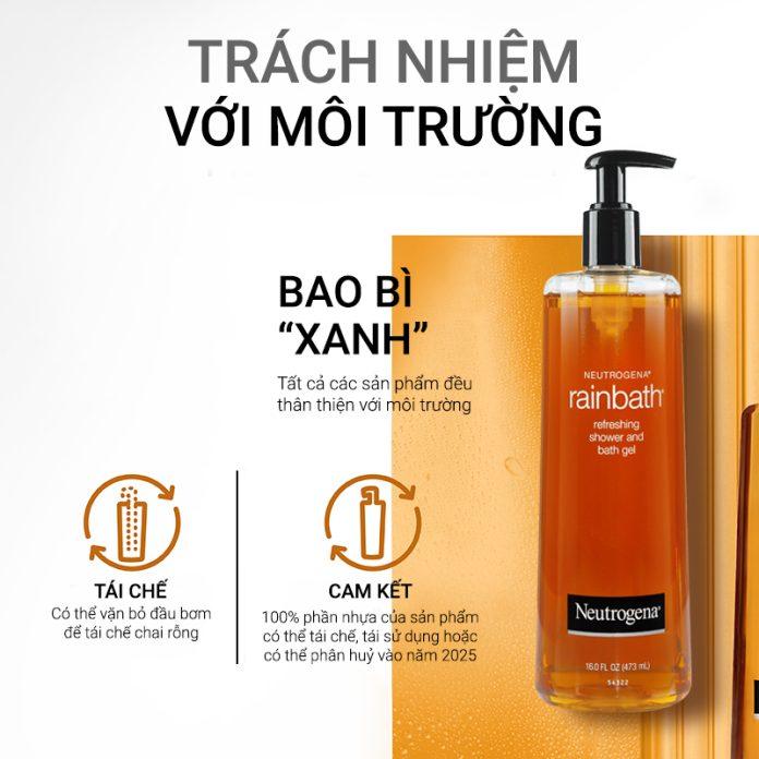 Thiết kế bao bì sữa tắm Neutrogena Rainbath (Nguồn: Internet).