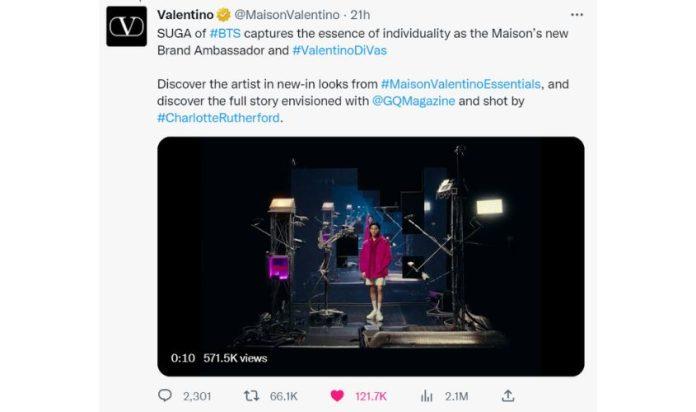 Suga sẽ mở đầu chiến dịch Maison Valentino Essentials
