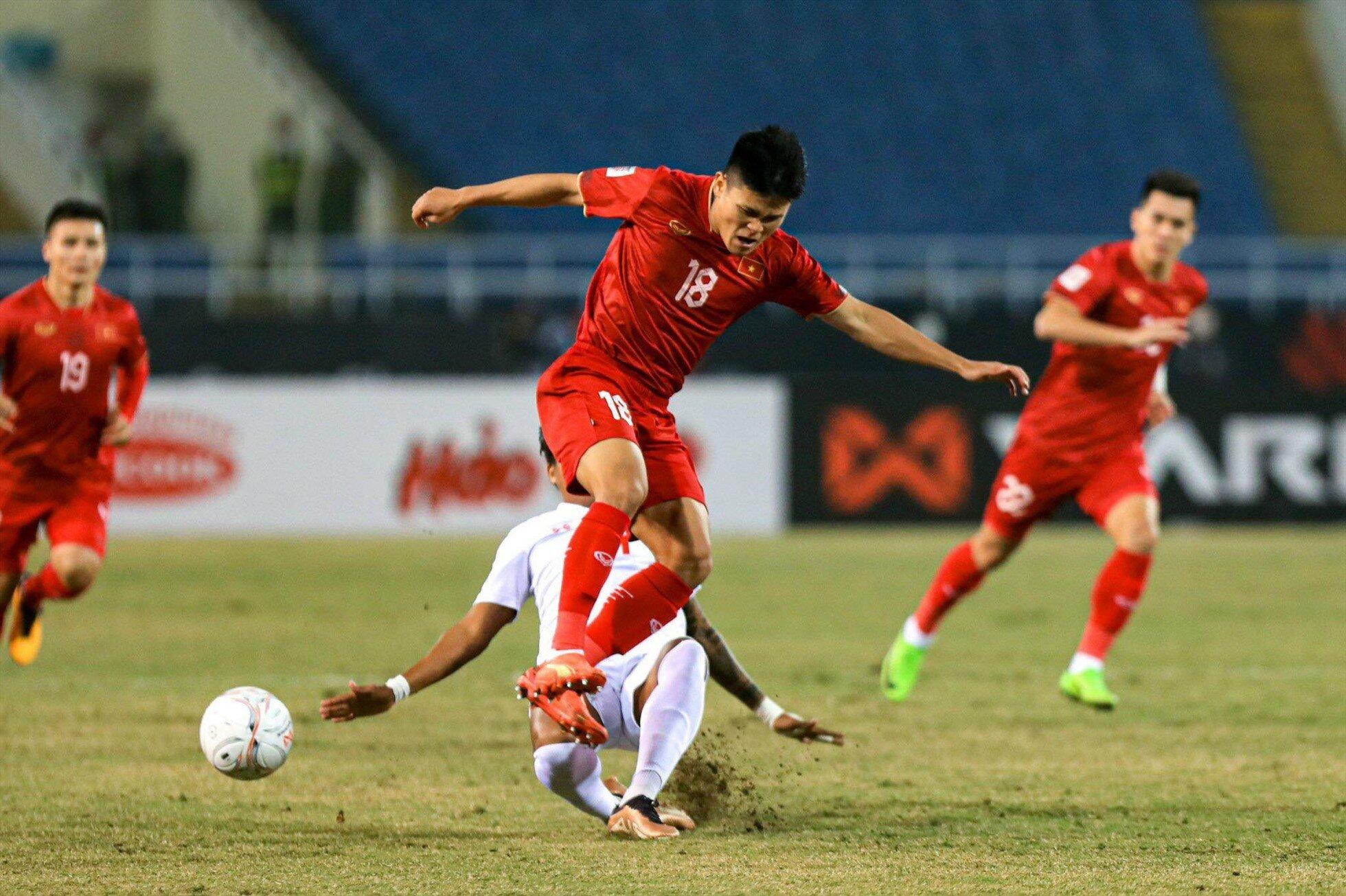 Tuấn Hải vẫn khá vô duyên với những cơ hội mà anh có được trước Myanmar trong trận đấu cuối cùng của Việt Nam tại vòng bảng AFF Cup 2022 (Ảnh: Internet)