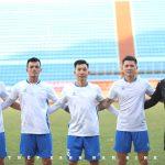 Ban cán sự CLB Thép Xanh Nam Định mùa giải 2023. Từ trái qua phải: đội phó Viết Tú, đội phó Hữu Tuấn, đội trưởng Hạ Long, đội phó Thanh Hào, đội phó Nguyên Mạnh.