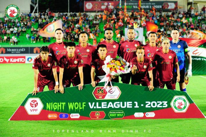 Sau thất bại đậm 0-5 trước CAHN ở trận đấu khai màn V-League 2023, Topenland Bình Định trở về sân nhà Quy Nhơn tiếp đón Khánh Hòa với nhiệm vụ buộc phải giành trọn 3 điểm. (Ảnh: Internet)