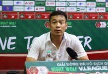 HLV Nguyễn Huy Hoàng tỏ ra tiếc nuối khi SLNA không thể giành trọn 3 điểm tại phố Biển