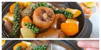 Đuôi bò hầm tiêu xanh – Món ngon mỗi ngày cho gia đình bạn. Đuôi bò hầm tiêu xanh siêu ngon và hấp dẫn. (Nguồn: Nhamtranfv)