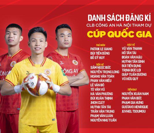 Tiền vệ Phạm Văn Luân được CLB Công an Hà Nội đăng kí bổ sung tham dự Cup Quốc gia Danh sách đăng kí thi đấu Cup quốc gia của CLB CAHN