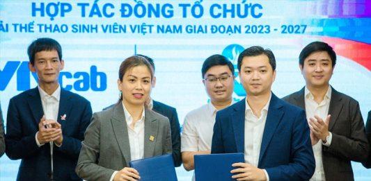 Sáng 17.3, tại Hà Nội, Ban Thanh niên Trường học Trung ương Đoàn - Thường trực Trung ương Hội Sinh viên Việt Nam và Truyền hình Cáp Việt Nam (VTVcab) chính thức ký hợp tác về việc đồng tổ chức Giải thể thao Sinh viên Việt Nam (VUG) giai đoạn 2023 – 2027.