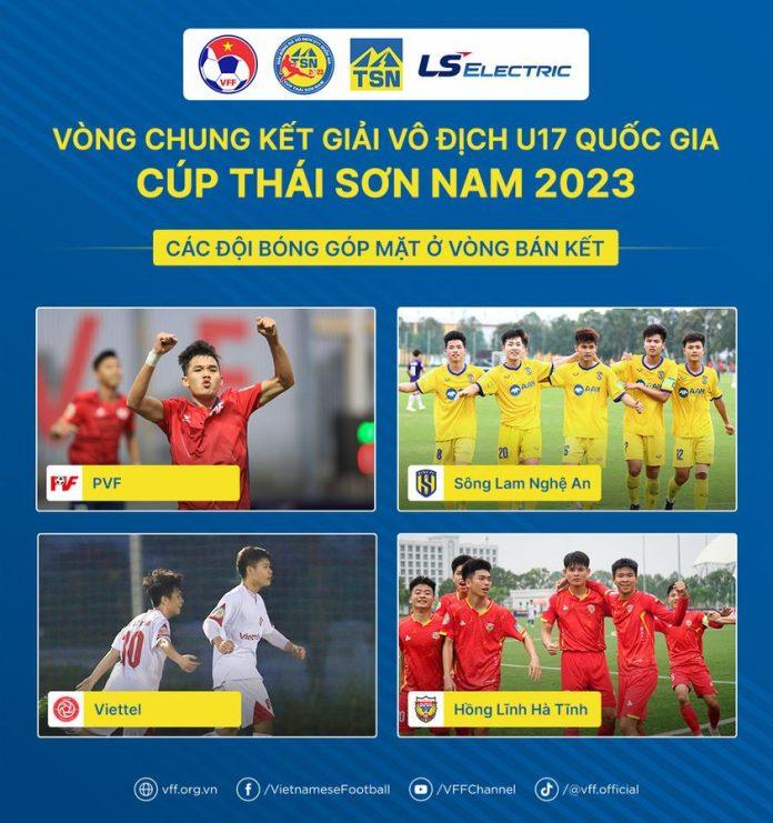 U17 Viettel, U17 SL Nghệ An, U17 PVF và U17 Hồng Lĩnh Hà Tĩnh vào bán kết (Ảnh: Internet)