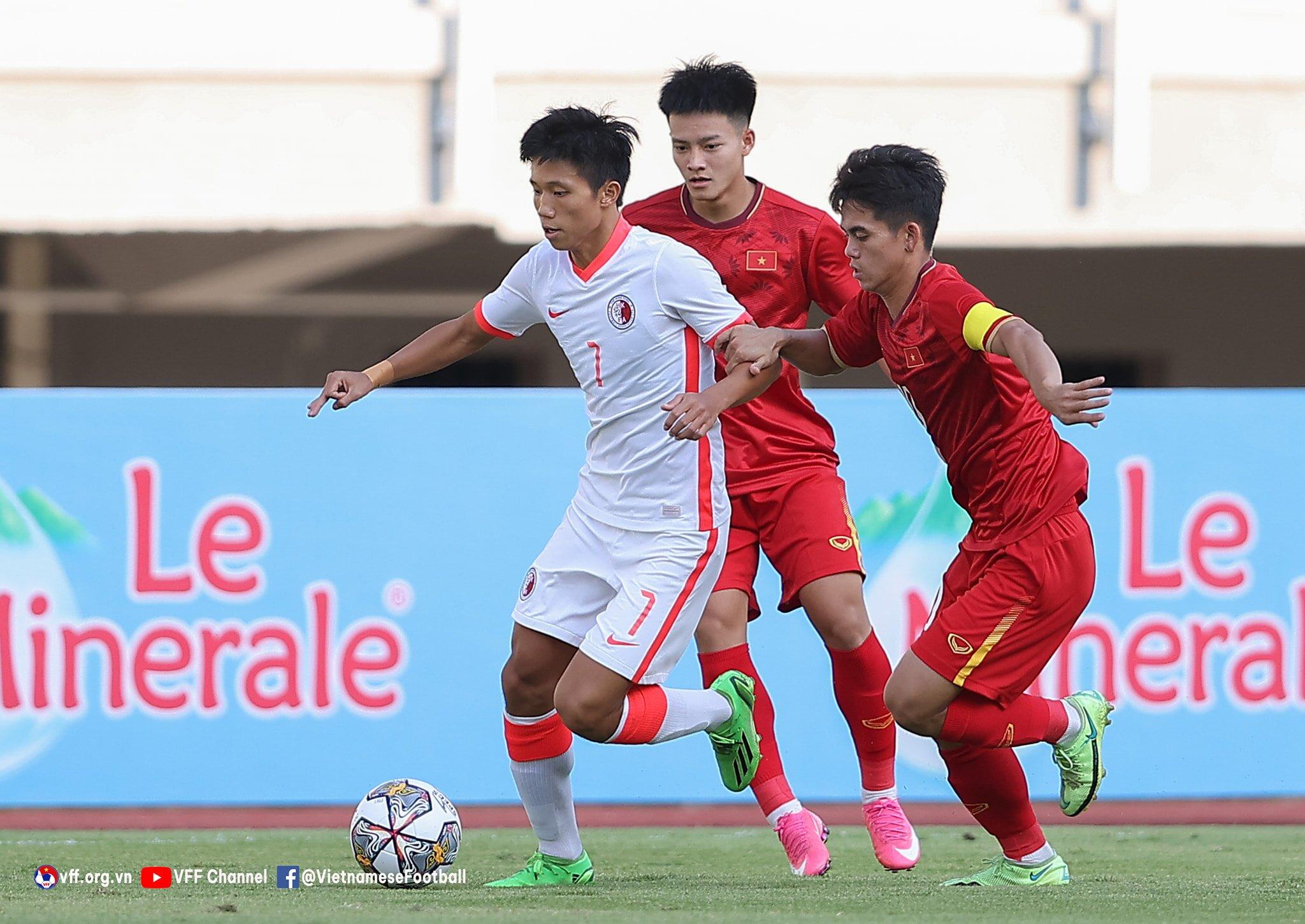 Sau 2 trận đấu ở vòng chung kết U20 châu Á 2022, Nguyễn Thanh Nhàn chưa góp dấu giày trực tiếp vào các bàn thắng của U20 Việt Nam. Tuy nhiên, chân sút của CLB PVF-CAND luôn là mắt xích quan trọng trong hệ thống chiến thuật của HLV Hoàng Anh Tuấn. (Ảnh: Internet)