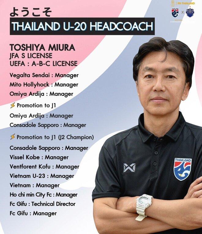 HLV Toshiya Miura trở thành tân HLV U20 Thái Lan (Ảnh: Internet)