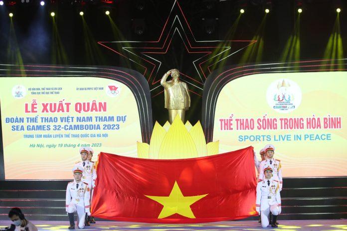 Lễ xuất quân Đoàn Thể thao Việt Nam dự SEA Games 32 (Ảnh: Internet)