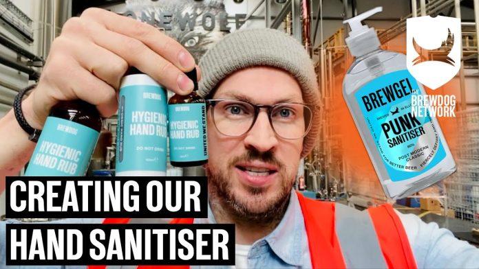 BrewDog, nhà cung cấp bia thủ công được yêu thích tại Aberdeen, đã tích cực đối phó với đại dịch bằng cách sử dụng tài nguyên của mình để tạo ra sản phẩm khử trùng tay mang tên Punk Sanitiser (Ảnh: Internet)