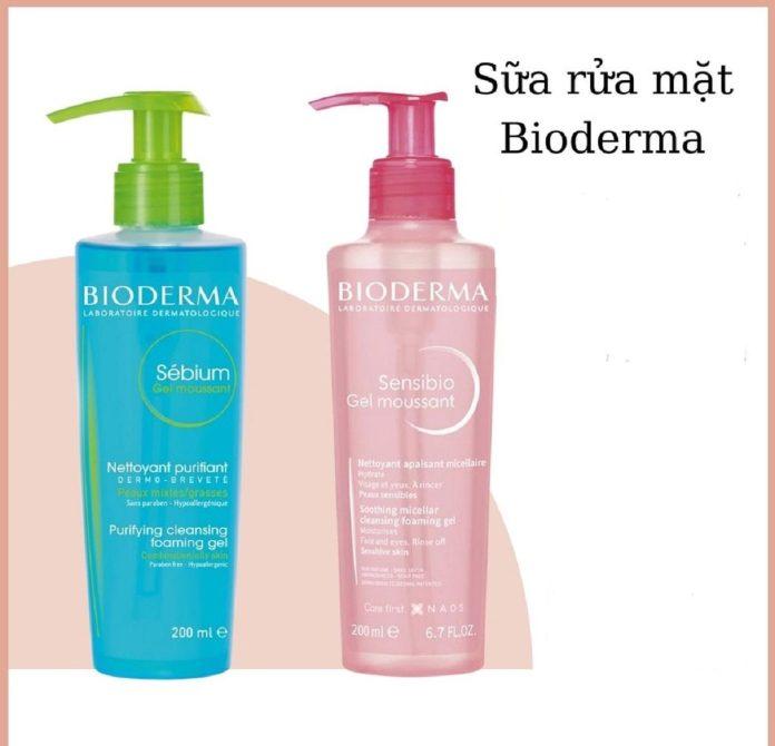 Bioderma Sebium xanh lá cho da dầu mụn và Bioderma Sensibio màu hồng cho da thường và nhạy cảm (nguồn: Internet).