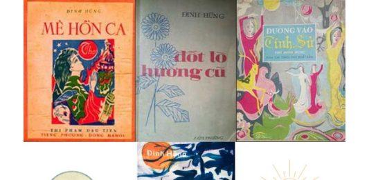 Những tác phẩm tiêu biểu của Đinh Hùng. (Ảnh BlogAnChoi)