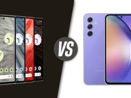 Điện thoại Pixel 7a và Galaxy A54 (Ảnh: Internet)