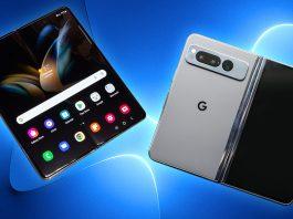 Điện thoại màn hình gập Z Fold 4 và Pixel Fold (Ảnh: Internet)