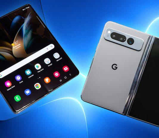 Điện thoại màn hình gập Z Fold 4 và Pixel Fold (Ảnh: Internet)