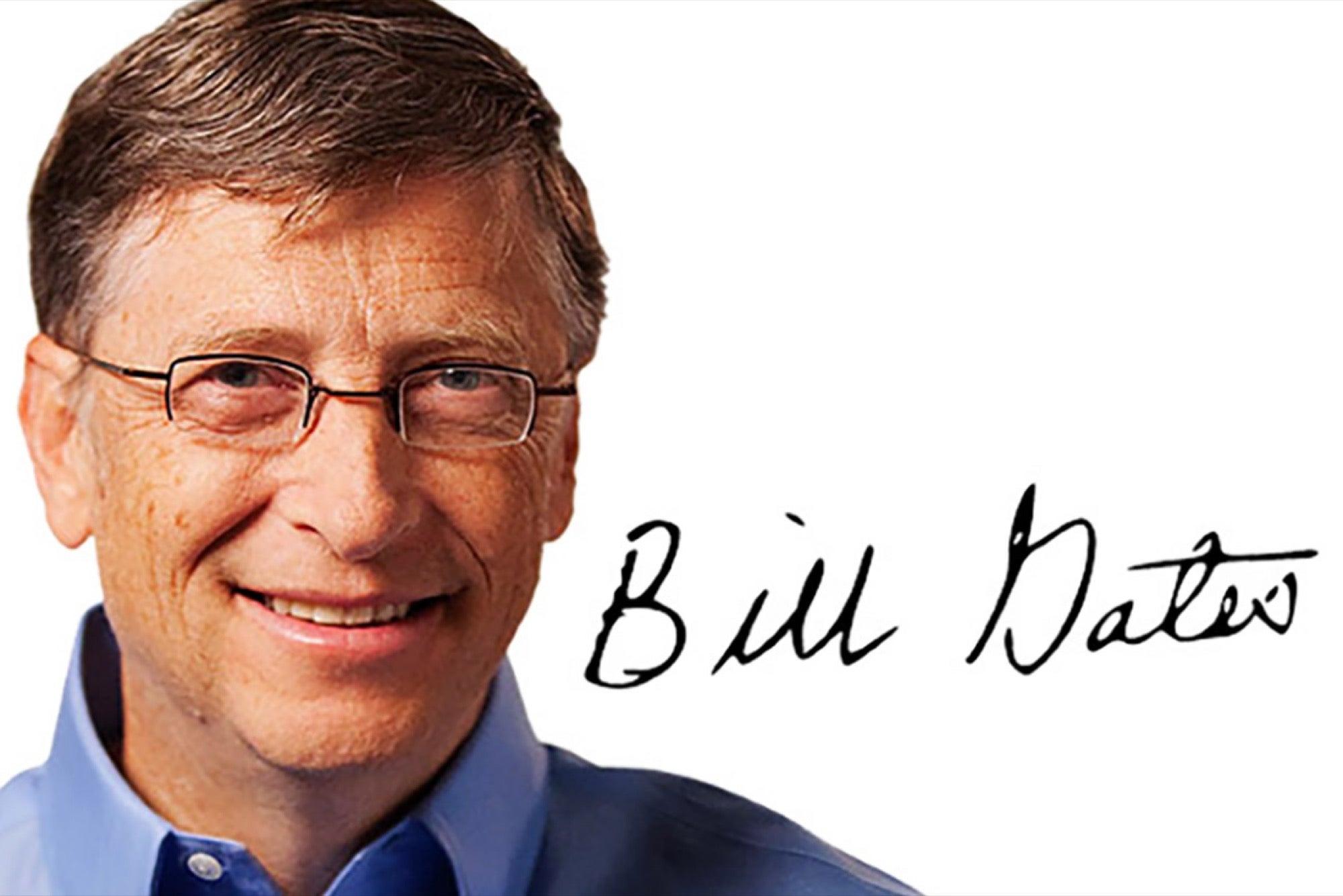 Chữ ký của tỷ phú Bill Gates (Ảnh: Internet)