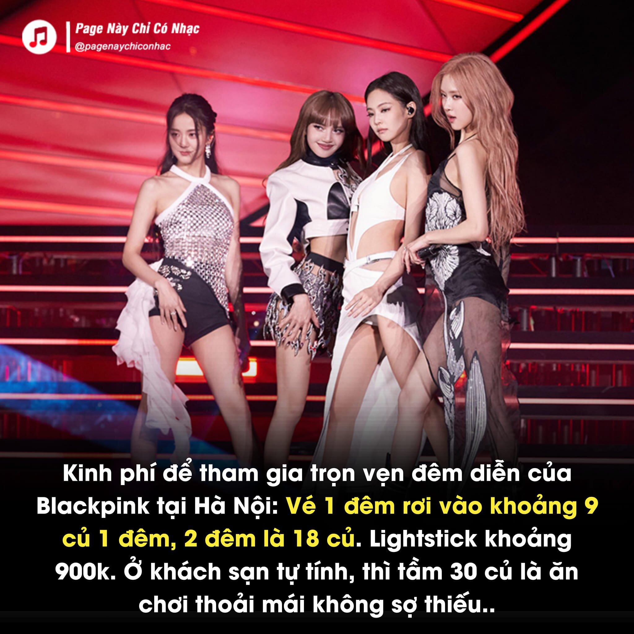 Netizen "tính sơ sơ" giá vé concert BLACKPINK tại Hà Nội. (Ảnh: Internet)