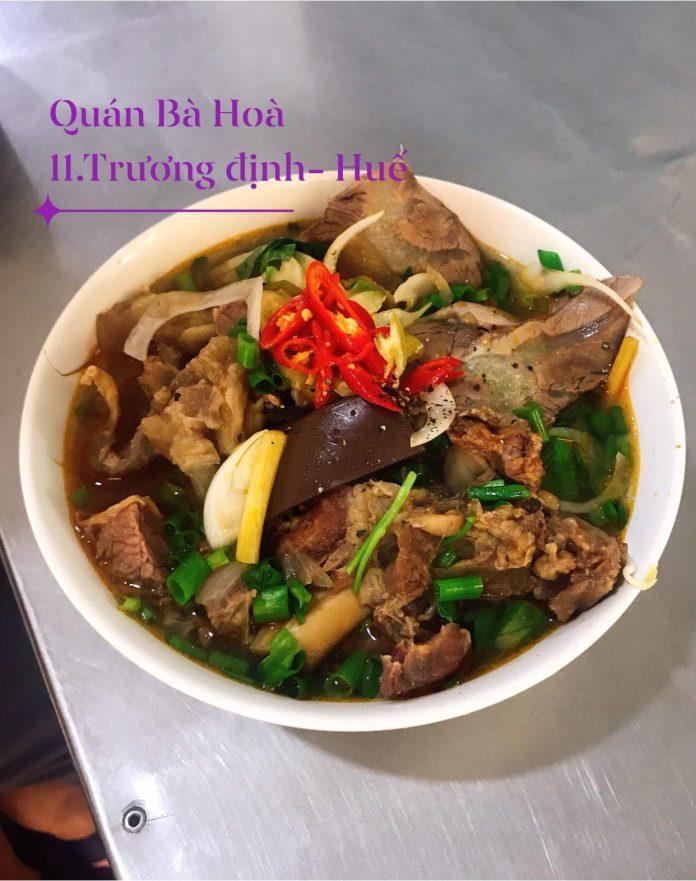 Quán cơm hến - bún bò Huế bà Hòa (Ảnh: Internet)