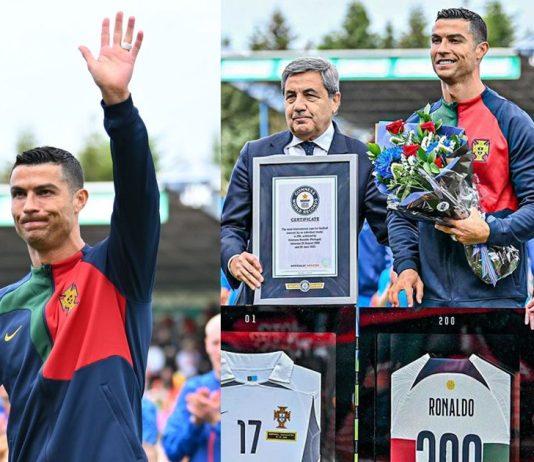 Ronaldo lập kỷ lục khoác áo đội tuyển quốc gia, Bồ Đào Nha tiếp tục chiến thắng Ronaldo được xác nhận kỷ lục Guinness (Ảnh: Internet)