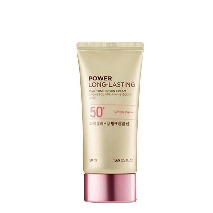 Kem chống nắng The Face Shop Power Long Lasting Pink Tone Up Sun Cream SPF50+ PA++++ (Ảnh: Internet)