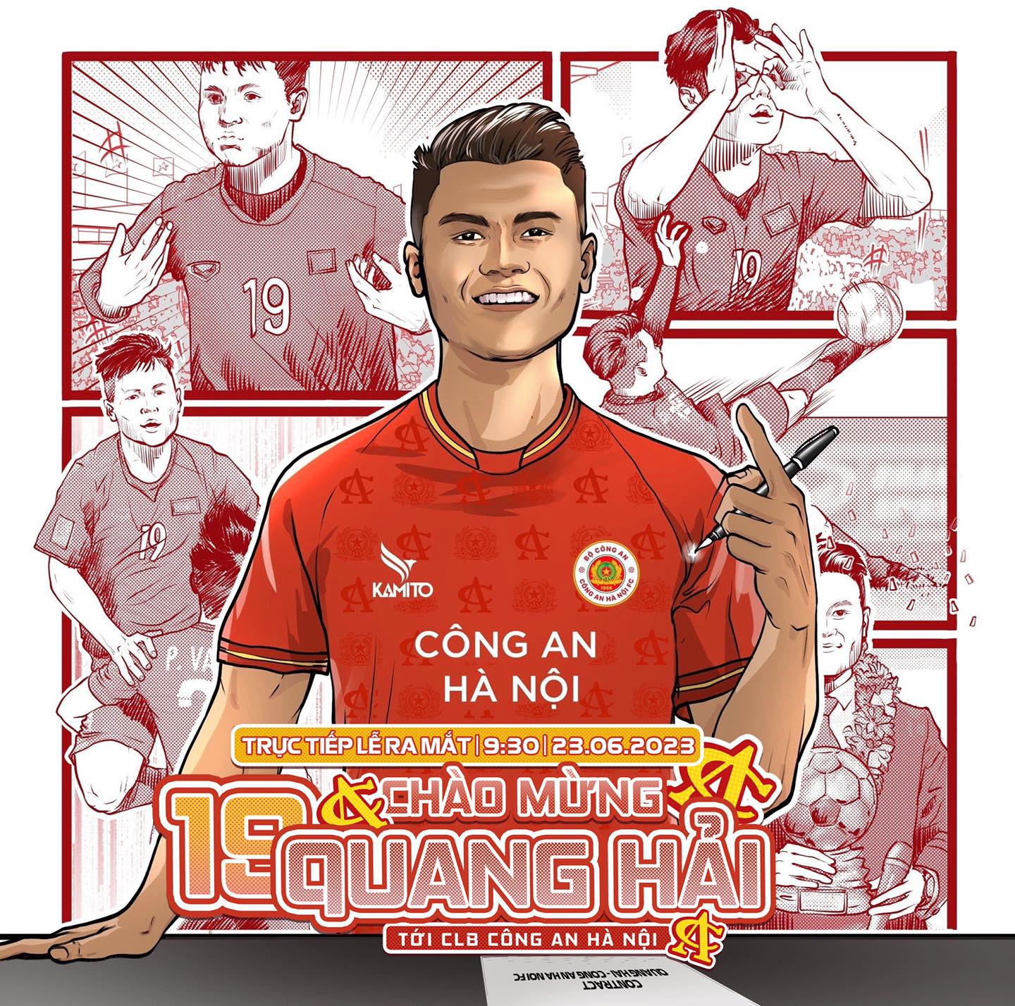 Quang Hải ký hợp đồng 1,5 năm với CAHN, nhận mức lương tháng hơn 100 triệu đồng - đây là mức lương cao nhất với một cầu thủ tại V.League 2023 (Ảnh: Internet)