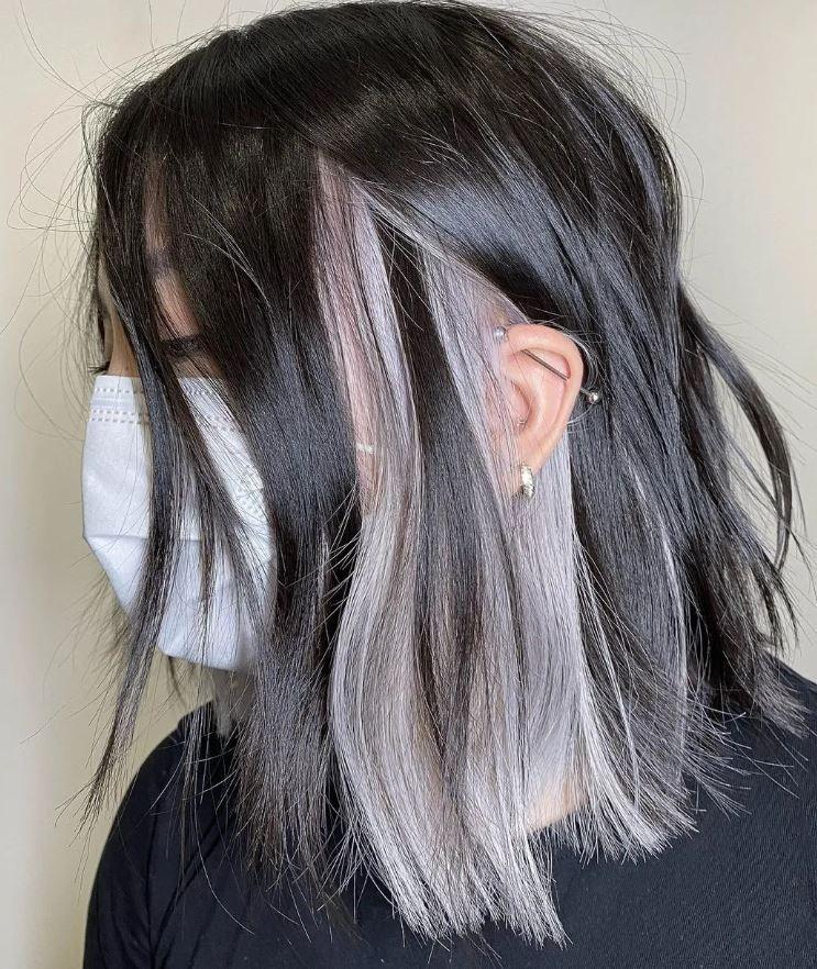 Kiểu tóc hidden bạch kim là sự lựa chọn "vừa an toàn, vừa phá cách" với nàng thích nhuộm. (Nguồn: Internet).
