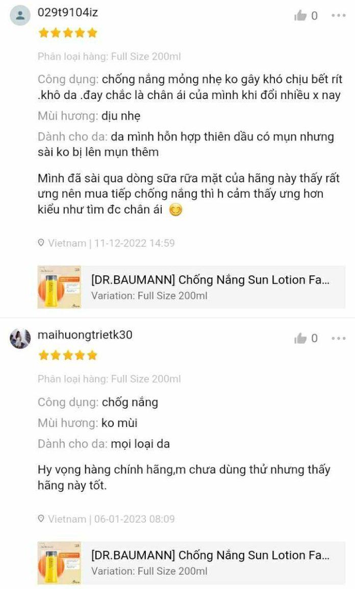 Đánh giá, review của khách hàng trên Shopee (Ảnh: Internet)