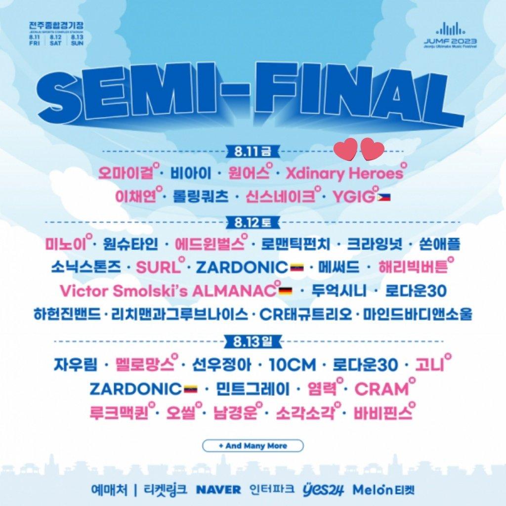 Lễ hội âm nhạc công bố dàn lineup (nguồn: twitter)