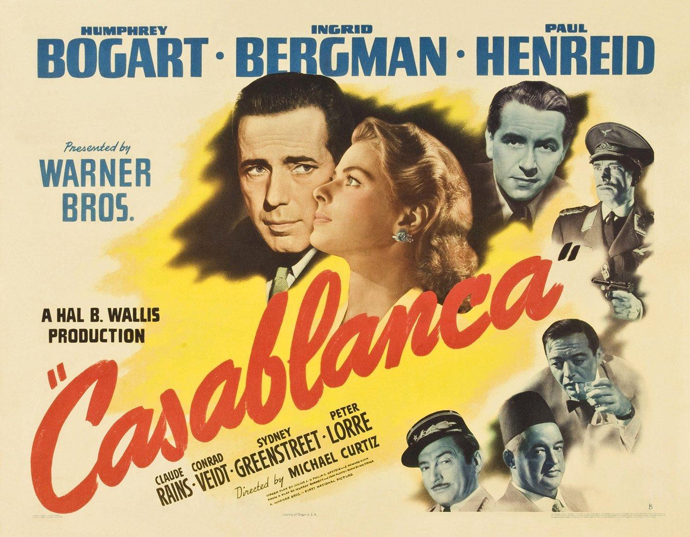 Poster phim Casablanca. (Nguồn: Internet)