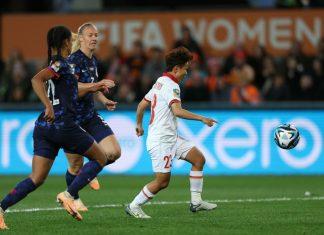 Pha bỏ lỡ đáng tiếc của Bích Thuỳ. Ảnh:Internet