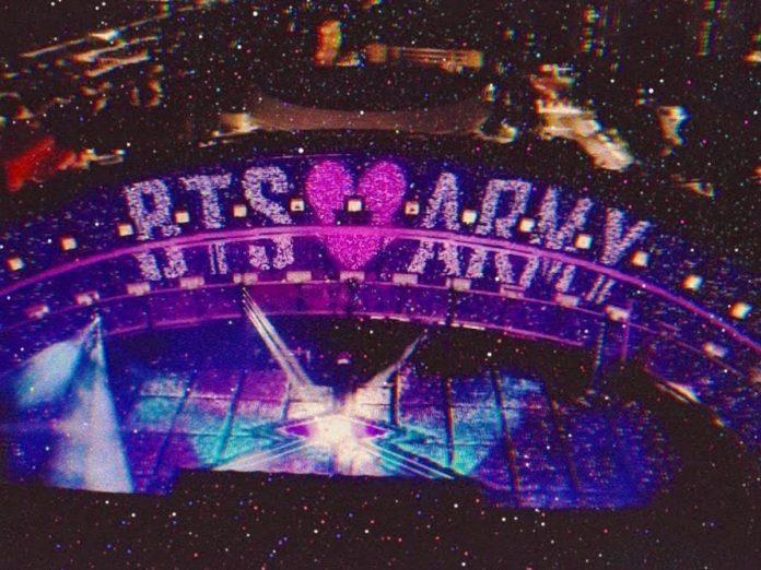 Thông điệp BTS và ARMY được chiếu tại concert của nhóm (Ảnh: Internet)