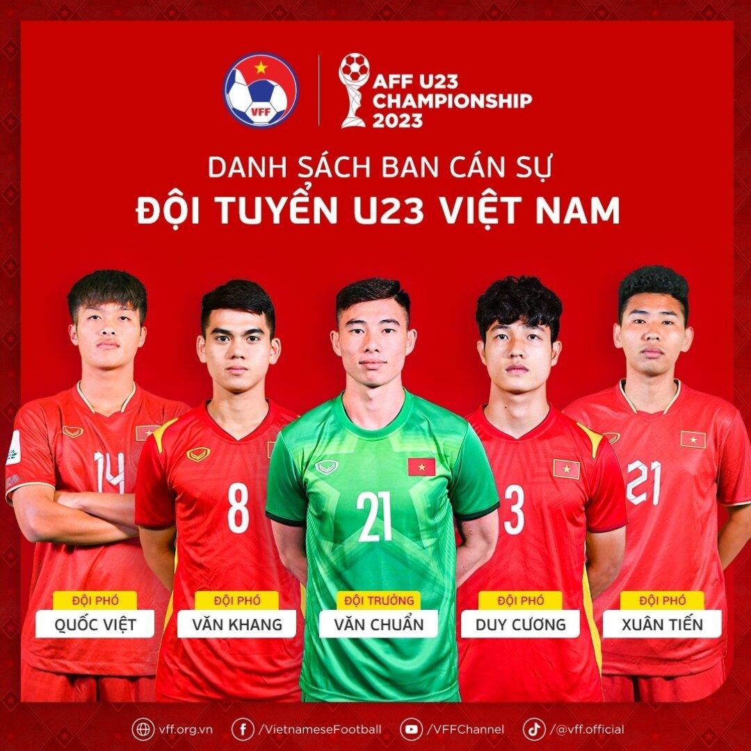 Văn Chuẩn cùng bốn đồng đội khác sẽ cùng với HLV trưởng dẫn dắt đội bóng trong giải Vô Địch U23 Đông Nam Á (nguồn ảnh: Liên đoàn bóng đá Việt Nam)