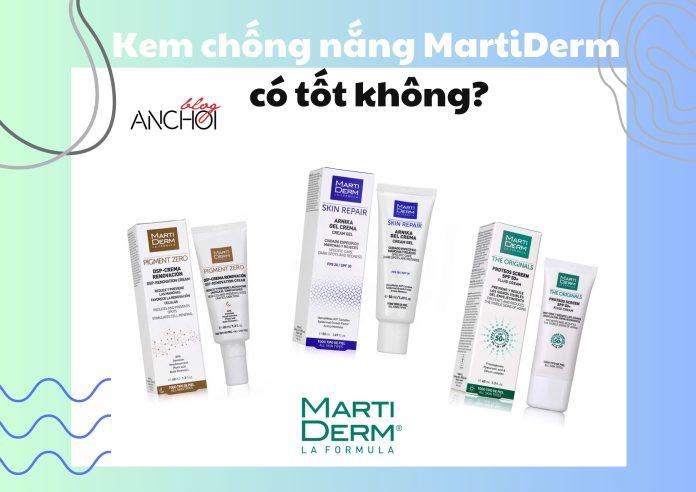 Kem chống nắng Martiderm có 3 loại. (Ảnh: Internet).