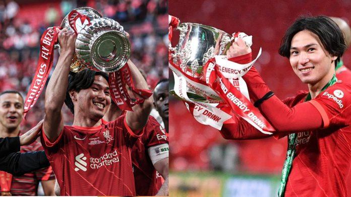 Tiền đạo người Nhật góp công lớn trong hai chức vô địch FA Cup và Carabao Cup của Liverpool (nguồn ảnh: Internet)