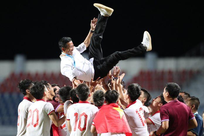 U23 Việt Nam ăn mừng chiến thắng trận chung kết U23 Đông Nam Á (Ảnh: Internet)