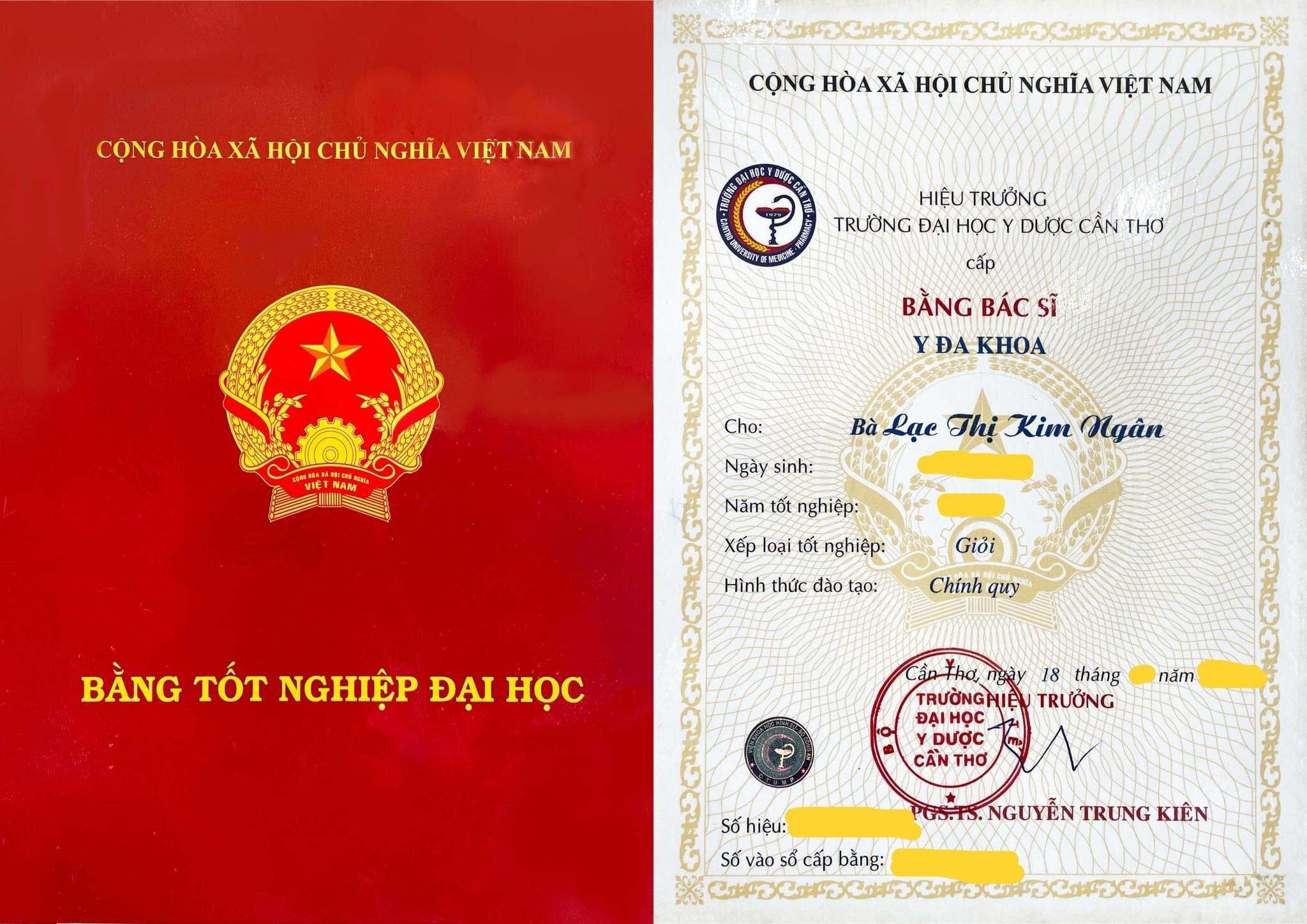 Bằng tốt nghiệp y đa khoa của trường Đại học y dược Cần Thơ (Ảnh: internet)