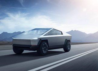 Hình mô phỏng xe Cybertruck chạy trên đường cao tốc (Ảnh: Internet)