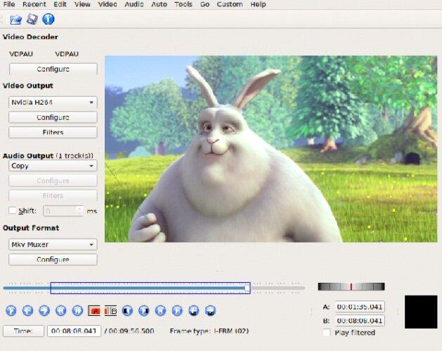 Phần mềm tăng chất lượng video Avidemux (Ảnh: Internet)
