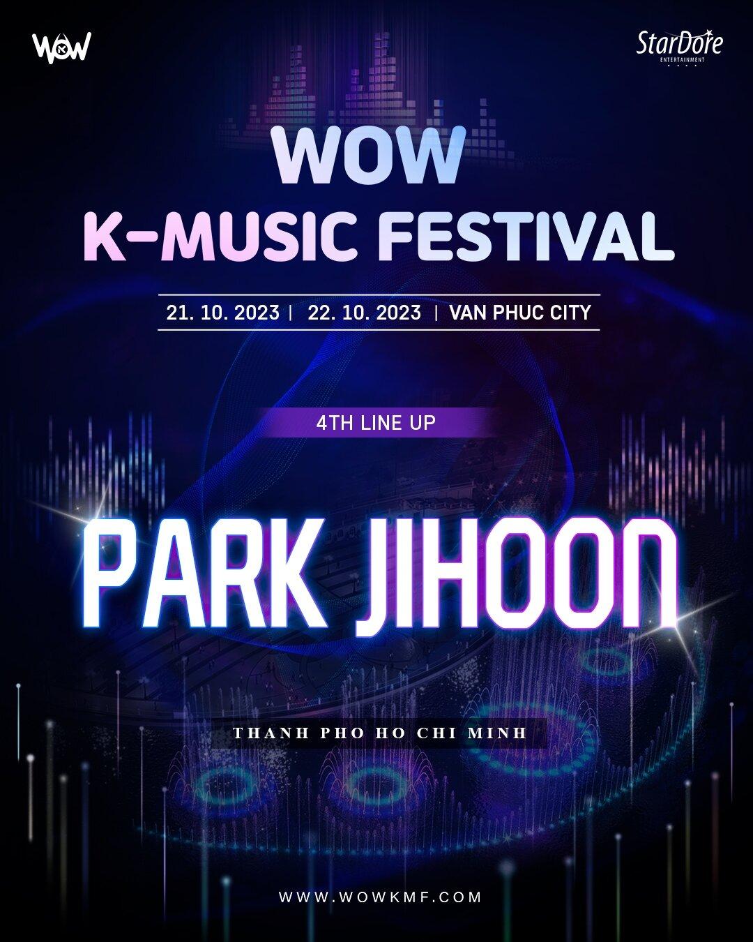 Poster công bố Park Jihoon sẽ tham gia WOW K-Music Festival 2023 (Nguồn: Facebook)