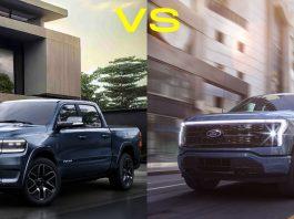 So sánh Ford F-150 Lightning và Ram 1500 REV: Xe bán tải điện nào tốt hơn? Thiết kế bên ngoài của Ram 1500 REV và F-150 Lightning (Ảnh: Internet)