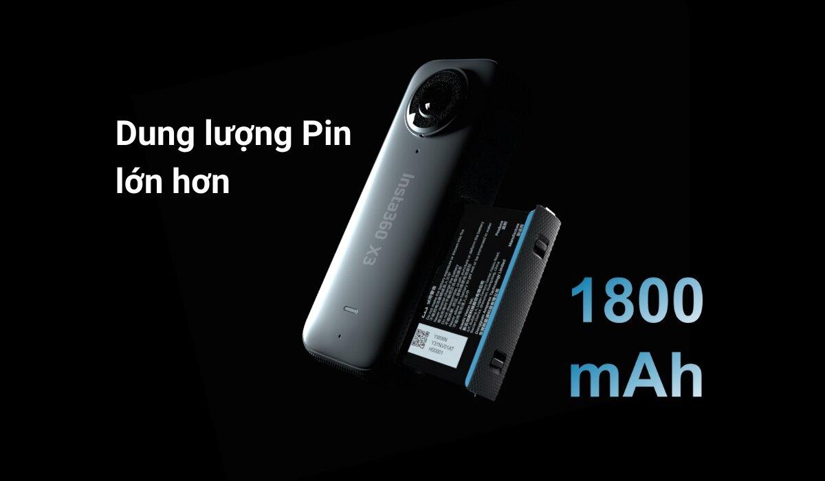 Insta360 X3 có thiết kế khe pin bên hông máy (Ảnh: Internet)